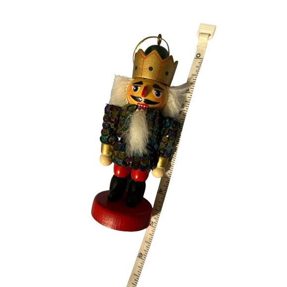 Kurt Adler Sequin Nutcracker Ornament - 5" Tall Colorful Christmas Decoration - Picture 4 of 6